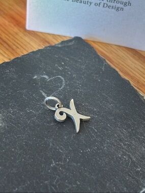 New James Avery X script initial charm